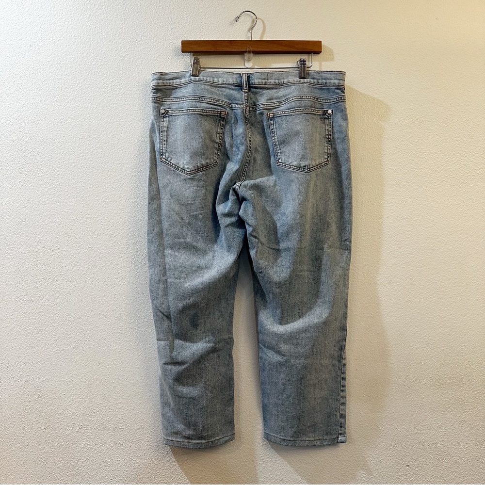 Pilcro High Rise Straight Leg Cropped Denim Jeans Size 33P Light Blue - Picture 5 of 12